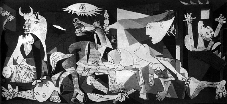 Pablo Picasso | Guernica | 1937 | symbolisiert die Zerstörung der heiligen Stadt Gernika durch deutsche Bomben